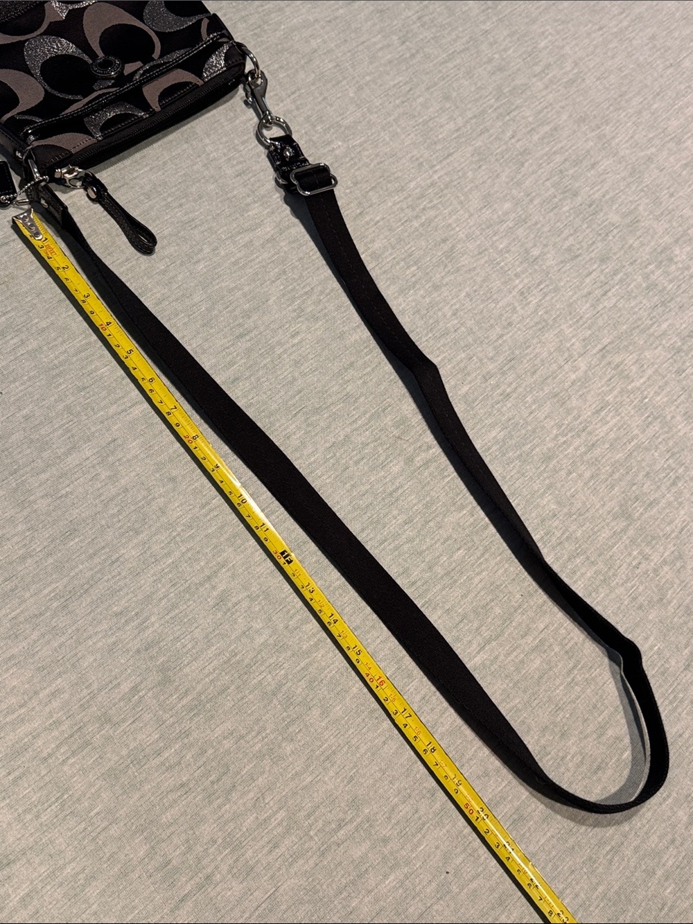 Coach Black and Gray Signature Jacquard Crossbody - Picture 15 of 15